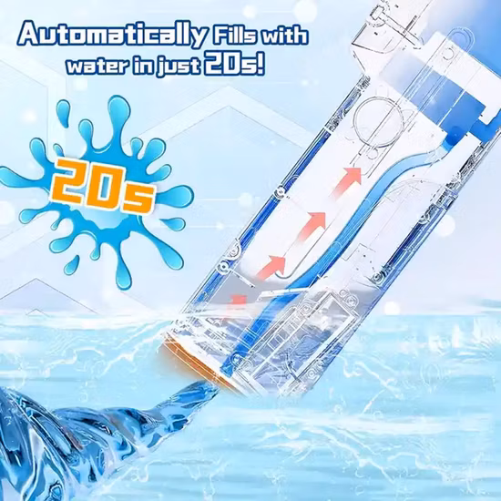 Große, leistungsstarke Wasserpistole, Unisex, elektrisch, automatische Wasserpistole